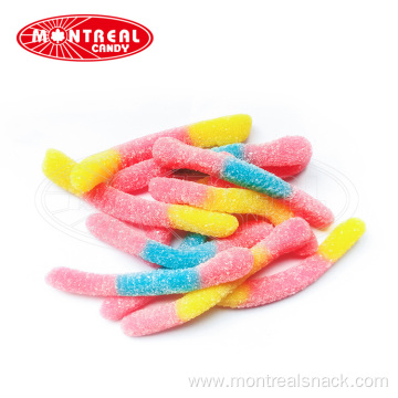 OEM sour halal gummy neon worms confectionery candy